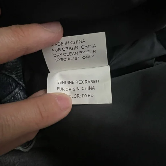 Linda Richards Luxury - Denim Jack with Removable Genuine Fur - Size S - No Flaw - Picture 10 of 10